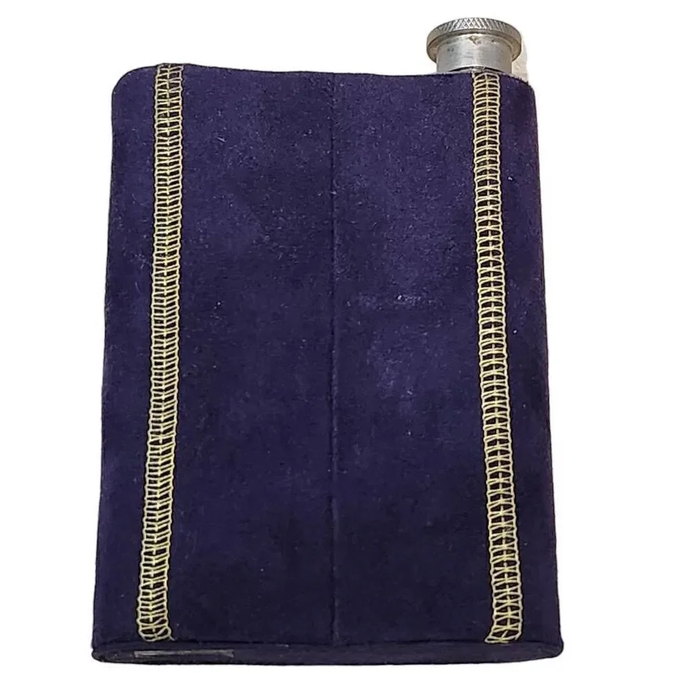 Crown Royal stainless steel flask with purple cover 8oz‎